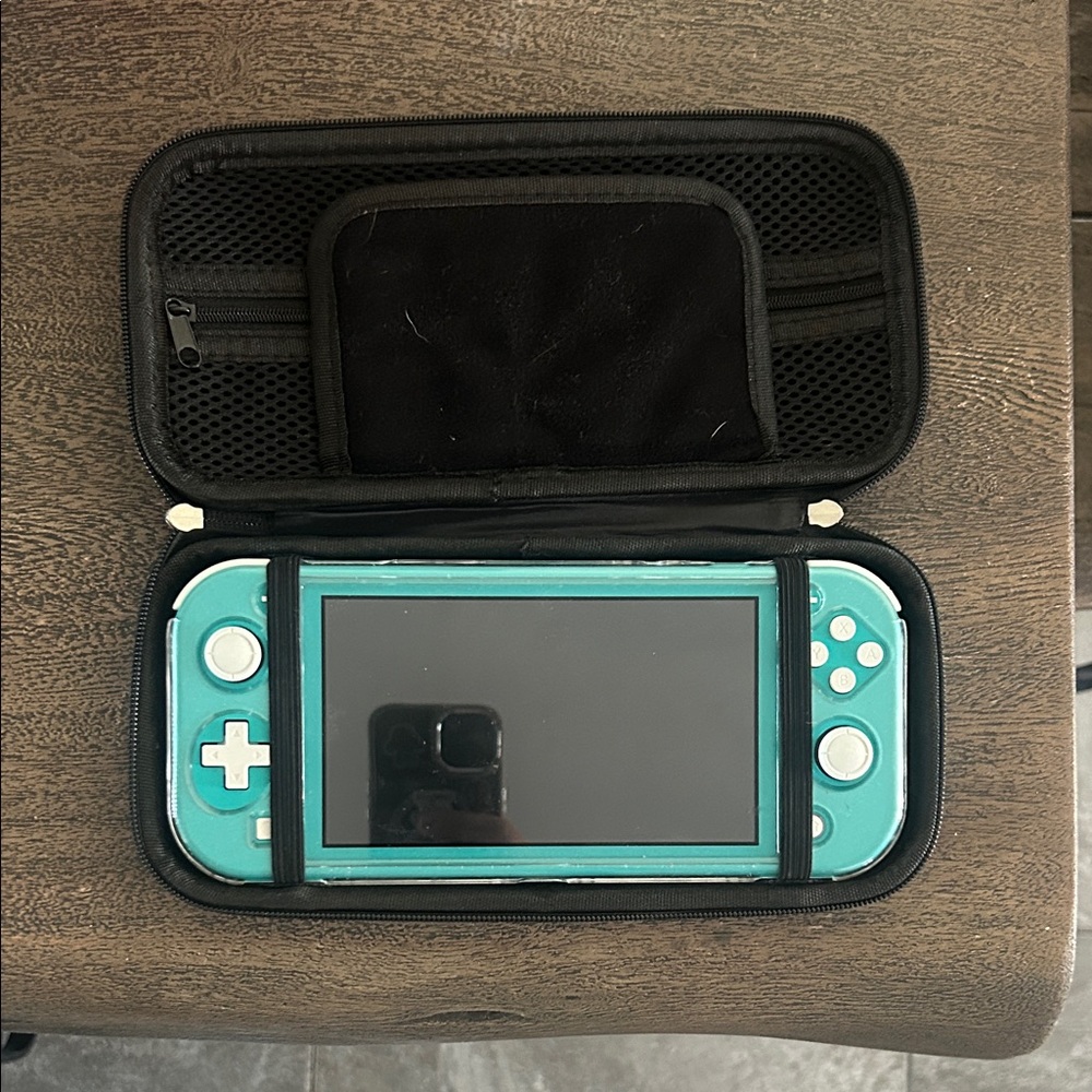 Nintendo Switch Lite in Aqua Blue with Case